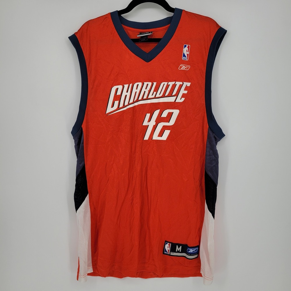 Reebok Charlotte Bobcats Sean May 42 NBA Jersey Mens Medium Orange Basketball